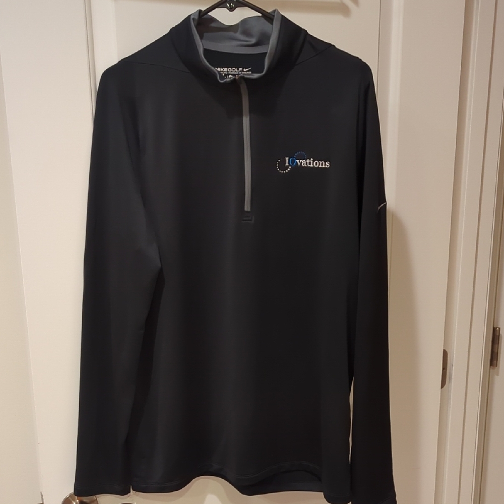 Men's NikeGolf Dri-fit Black Quarter-Zip Pullover